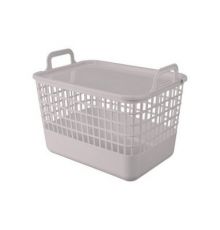 Корзина с крышкой KOBO 320x224x255мм, 15л (Светло-бежевый)