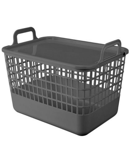 Корзина с крышкой KOBO 320x224x255мм, 15л (Серый)