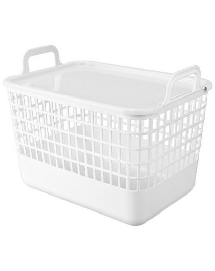 Корзина с крышкой KOBO 320x224x255мм, 15л (Белый)