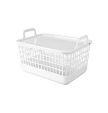 Корзина с крышкой KOBO 320x224x210мм, 12л (Белый)