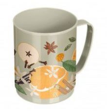 Кружка PICNIC с декором 0,4л (Светло-серый)