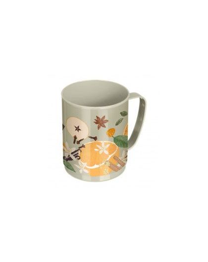 Кружка PICNIC с декором 0,4л (Светло-серый)