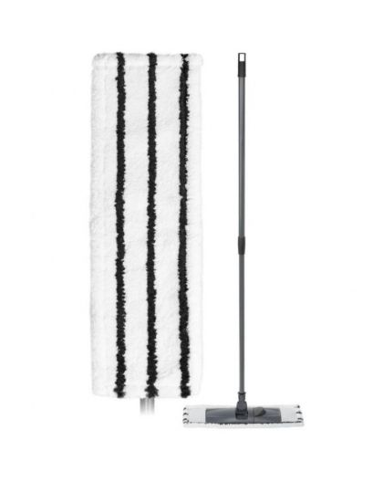 Швабра плоская с телескоп. ручкой со сменной насадкой из микрофибры 420*150*750мм (Темно-серый)