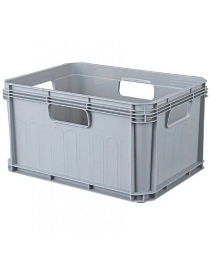 Ящик универсальный 21,5л «ЕВРОБОКС» 400х300х220мм (Серый)
