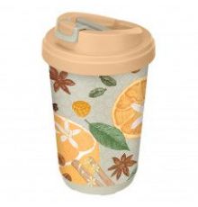 Термостакан с клапаном и декором СПЕЦИИ 400мл (Бежевый)