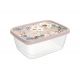 Контейнер для продуктов прямоугольный 0,5л с декором Paradise (бежевый)