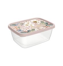 Контейнер для продуктов прямоугольный 0,5л с декором Paradise (бежевый)