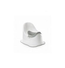 Горшок (стульчик) туалетный антискользящий бело-серый