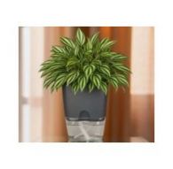 Горшок цветочный Квадрат Аквадуэт 11,5*11,5 см 1,5 л антрацит