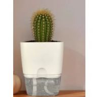 Горшок цветочный Квадрат Аквадуэт 11,5*11,5см 1,5 л белый