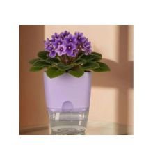 Горшок цветочный Квадрат Аквадуэт 11,5*11,5см 1,5 л лаванда