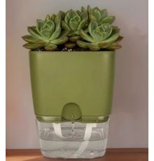 Горшок цветочный Квадрат Аквадуэт 11,5*11,5см 1,5 л папоротник