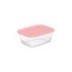 Контейнер для продуктов прямоугольный 1,5л (розовый)
