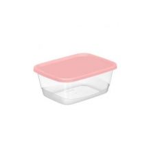 Контейнер для продуктов прямоугольный 1,5л (розовый)