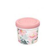 Банка с завинчивающейся крышкой 0,7л с декором Сад пионов (розовый)