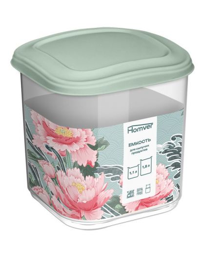 Емкость для сыпучих продуктов 1,8л (светло-зеленый)