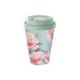 Стакан с крышкой 420мл с декором с клапаном Сад пионов (микс)