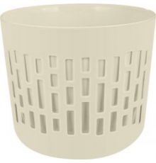 Горшок для цветов БЕРГЕН 0,8л D115мм со вставкой 0,7л молочный туман