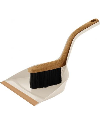 Щетка-сметка с совком Сандал, с ручками 21 см, с кромкой