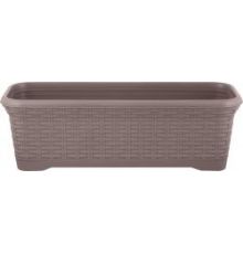 Горшок прямоугольный InGreen Rattan 55 см, 10л со съемным поддоном