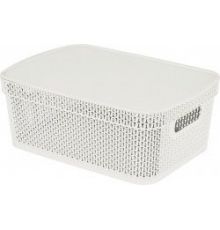 Корзина для хранения Keeplex Ajur с крышкой 11л 38х27х14,3см