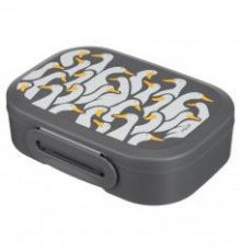 Ланч-бокс с декором ГУСИ, 180x130x50мм, 0,98Л (Серый)