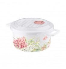 Ёмкость для холодильника и микроволновой печи с декором 0,95л (Белый)