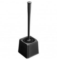 Ёршик для туалета с подставкой СКАНДИ ПРО c антискользящим основанием, 378мм (Черный)