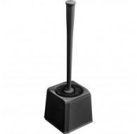 Ёршик для туалета с подставкой СКАНДИ ПРО c антискользящим основанием, 378мм (Черный)