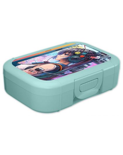 Ланч-бокс 0,85л с декором Аниме (зеленый)