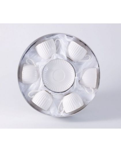 Набор чайный 12 предметов круглая коробка 230 мл