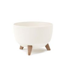 Кашпо ROMA ECO recycled Jumper на ножках d24, h19 см 5.1л крем (kremowy)