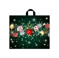Пакет ПЭ с петлевой ручкой 60х50+11см (60) НГ (Новогоднее мерцание) Тико (упак.25шт)