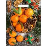 Пакет ПЭ с вырубной ручкой 31х40 (60) глянец НГ (Мандарины) ламинированный (упак.50шт)