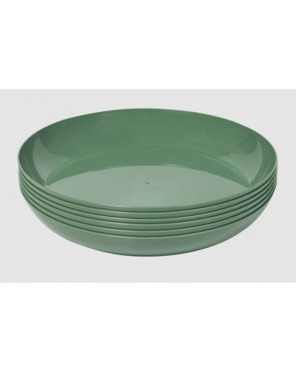 Тарелка круглая d255мм 4 шт. (темно-зелёный)