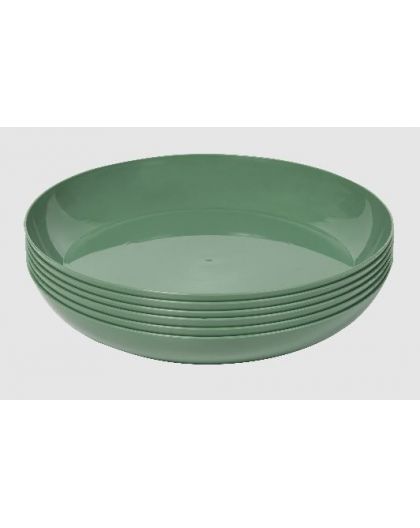 Тарелка круглая d233мм 6 шт. (темно-зелёный)