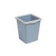 Ведро для мусора с фиксатором квадратное 8,5л (серо-синий/светло-серый)