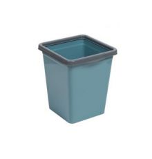 Ведро для мусора с фиксатором квадратное 8,5л (бирюзово-синий/серый)