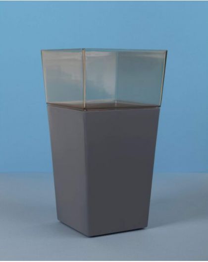 Кашпо АСТРА 1,8л d13,5 h26см с фитильным поливом, прозрачный