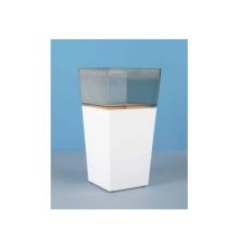 Кашпо АСТРА 3,5л d18 h34см с фитильным поливом, прозрачный