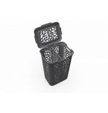 Корзина для белья с разделителем Leaves 60л (серый) 44х34х63,5см