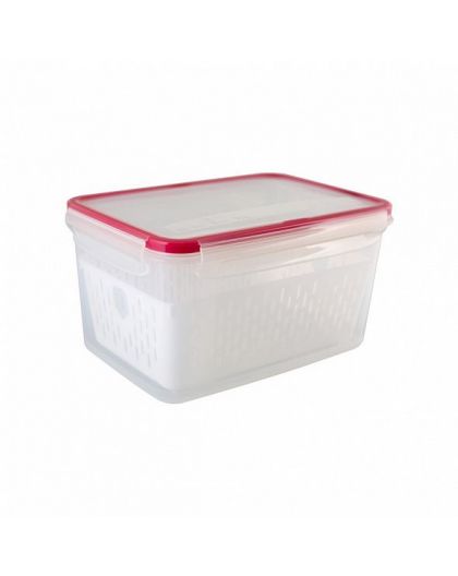 Контейнер с сеткой Экстра лок L 3,3л (красный) 23,9х16,5х12,5см