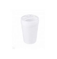 Стакан для зубных щеток Breeze (белый) 7х7х11см