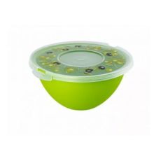 Миска с крышкой Fresh олива 2л 23,6х22,6х11см