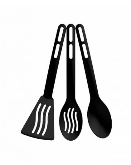 Набор кухонных принадлежностей из 3 предметов Simple (черный) 24,5х6,5х4,5см