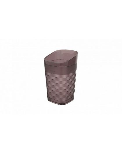 Стакан для зубных щеток без разделителя Glam (шоколад) 7,8х7,8х13,6см
