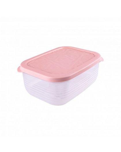 Контейнер прямоугольный Flexo 1,9л (розовый) 21х15х9см