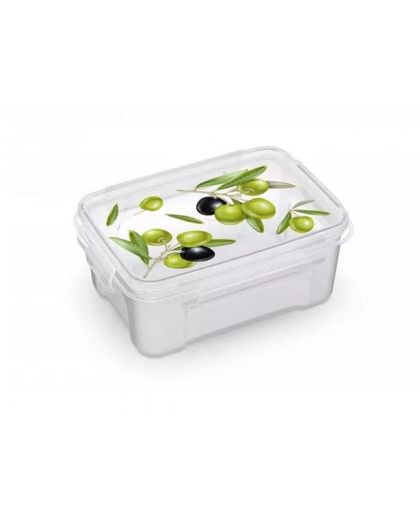 Контейнер прямоугольный для СВЧ Fresh олива 0,75л 16,5х11,6х6,5см