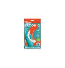 Перчатки резиновые антибактериальные LACONIC (M)