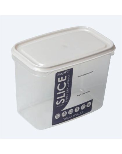 Емкость для сыпучих продуктов Slice 1,0 л (платина)